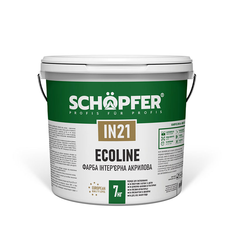 Фарба акрилова інтер'єрна IN-21 ECOLINE SCHÖPFER